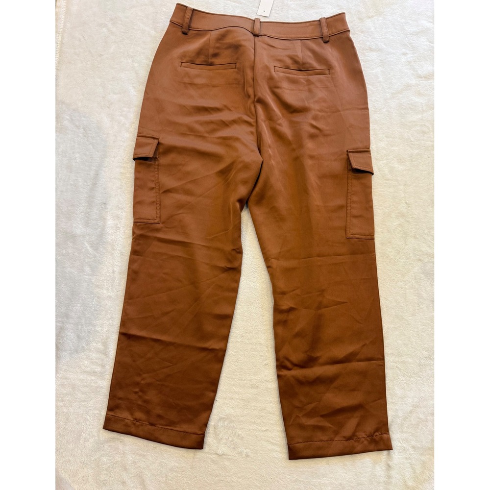 LOFT Rust-Brown Cargo Trousers - Picture 4 of 6